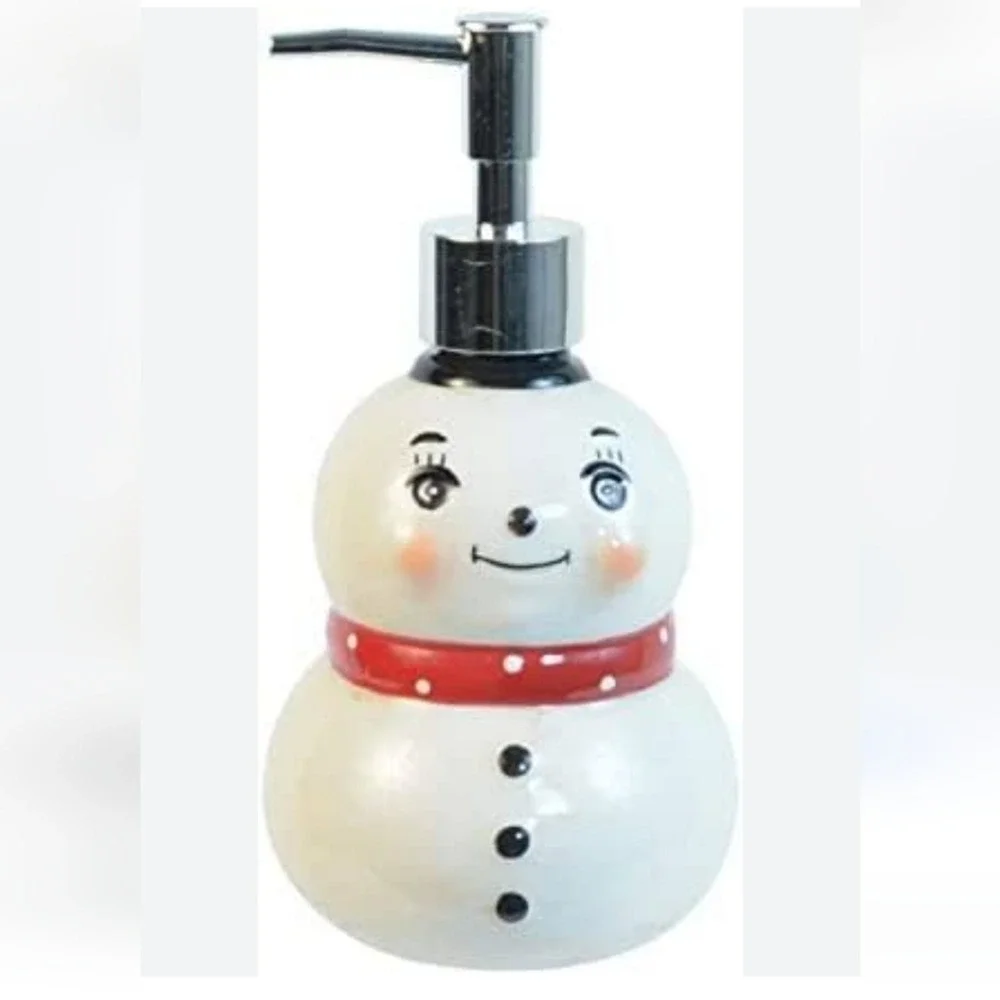 Johanna Parker Retro Conrad Snowman Christmas‎ Soap Pump Dispenser DISCONTINUED